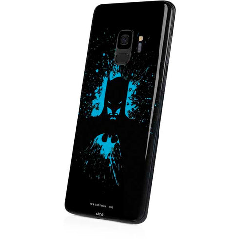 DC Comics Batman Blue Splash character shape Galaxy S9 Skin